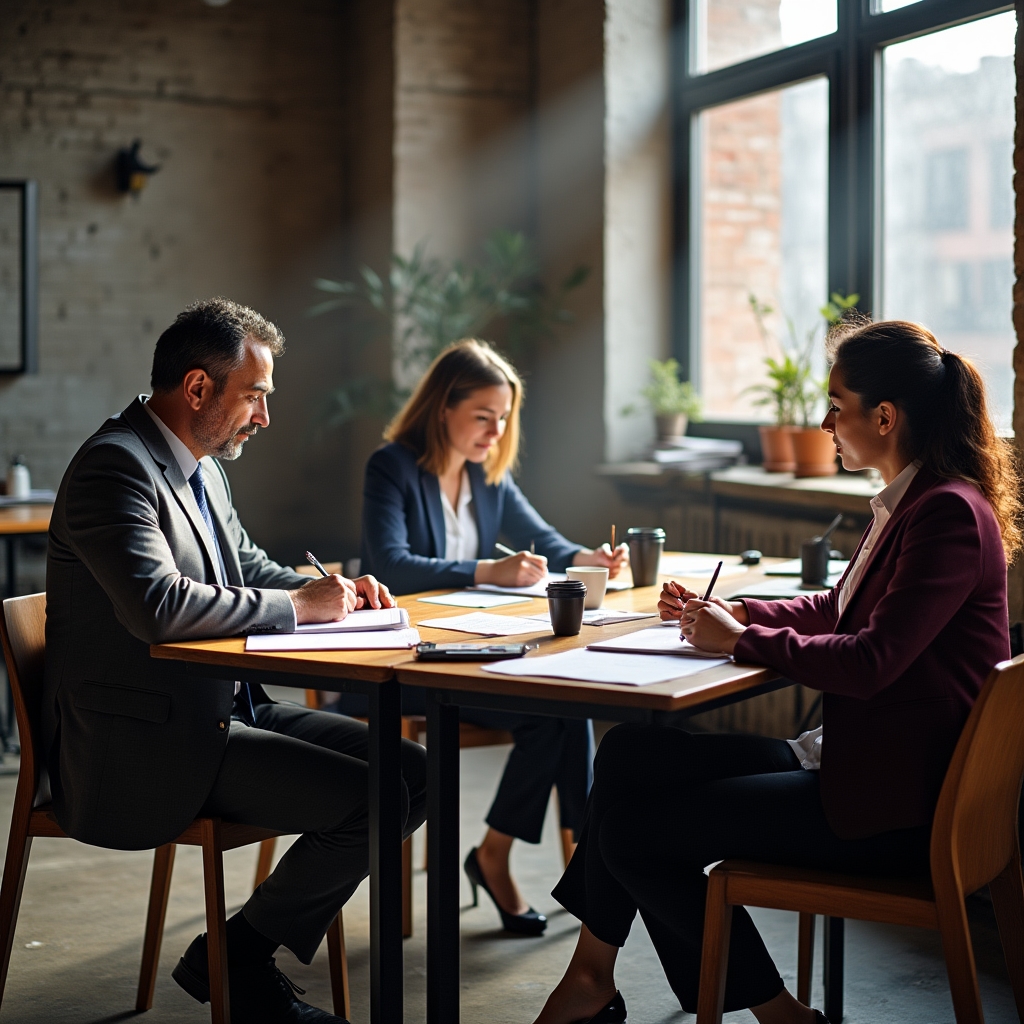 Participanți exersând competențe de scriere în atelier